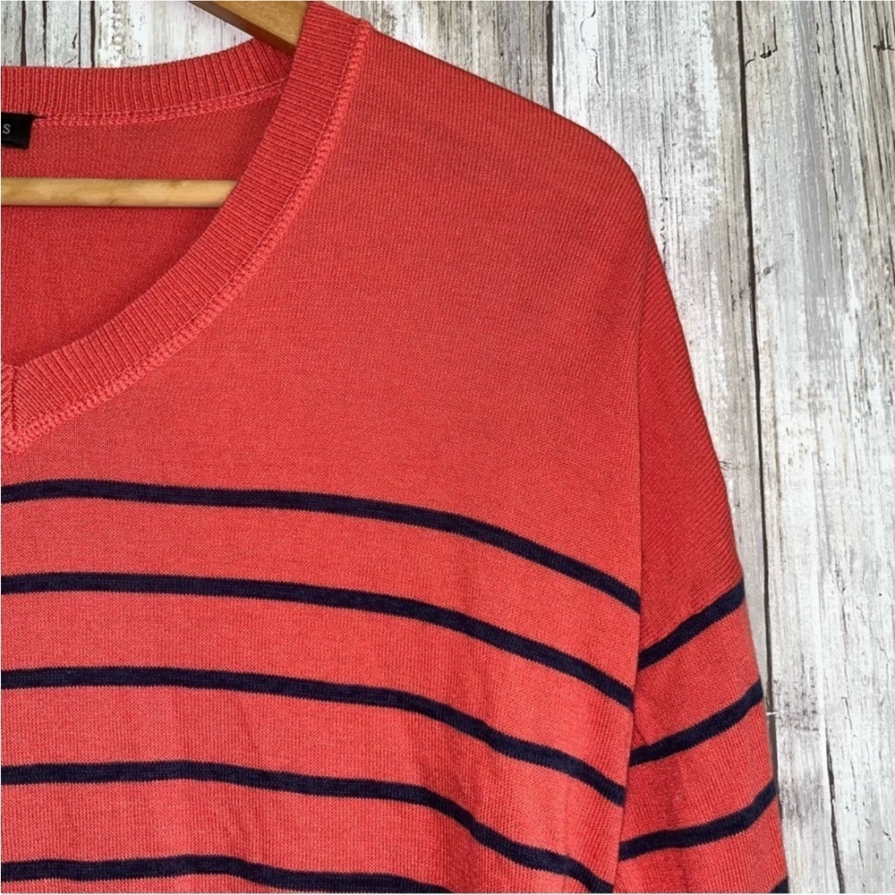 Talbots Red Striped Long Sleeve - Picture 2 of 4